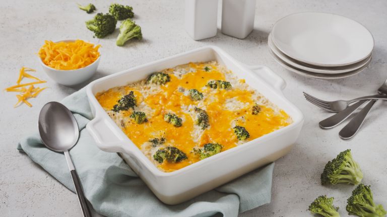 Broccoli and Cheese Rice Casserole