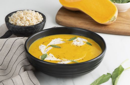 butternut-squah-soup-with-whole-grain-brown-rice