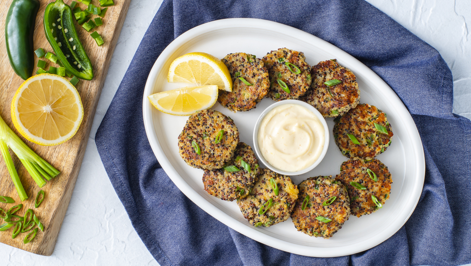 Jalapeño & Cheese Quinoa Cakes with Aioli | Success® Rice