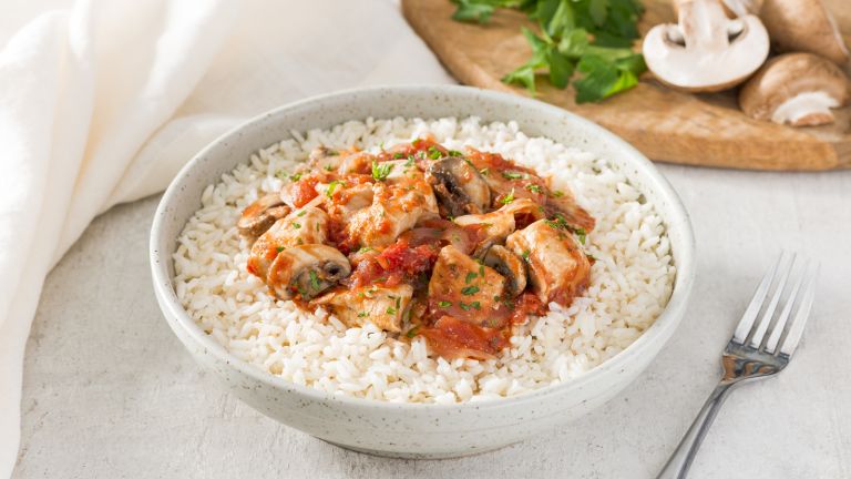 Tuscan Chicken with Tomatoes and Rice