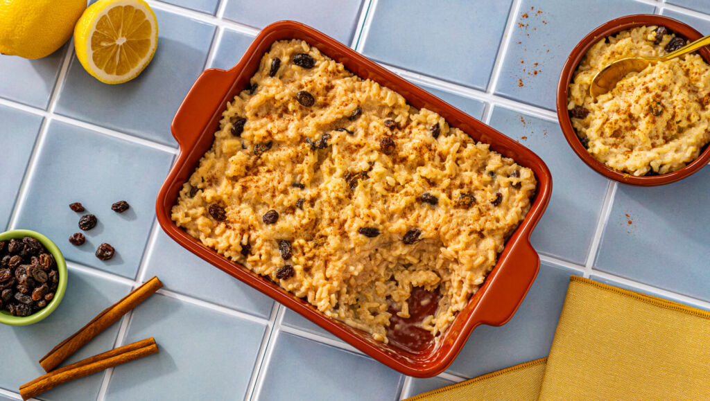 old fashioned baked rice pudding with white rice recipe