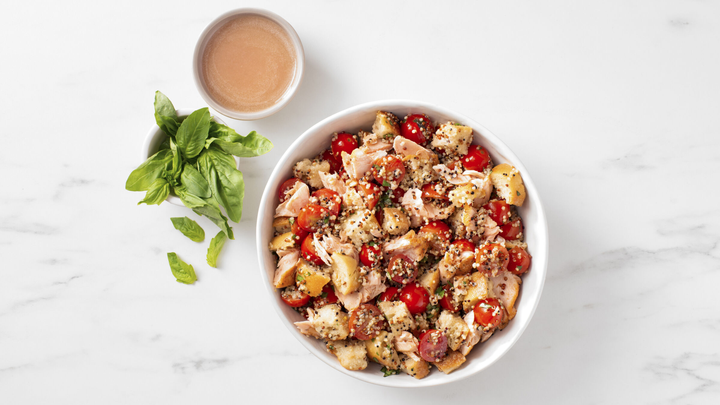 Salmon Panzanella Salad With Quinoa | Success® Rice