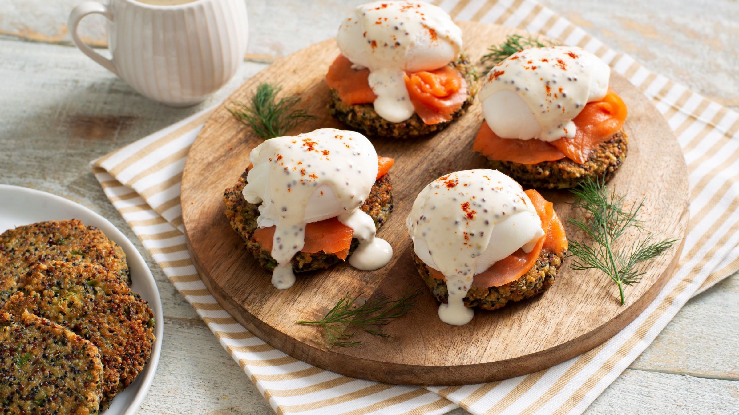 Salmon Cake Benedict with Quinoa | Success® Rice