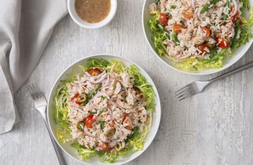 Tuna and Jasmine Rice Salad with tomatoes