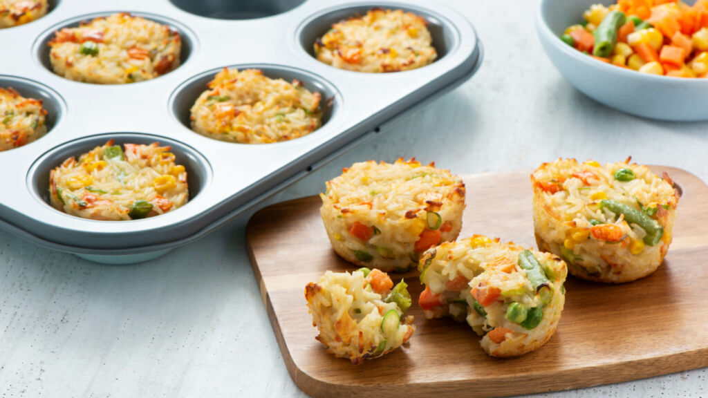 Asian Rice Cups with veggies