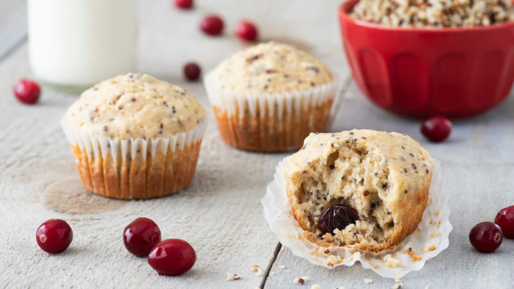 Cranberry Quinoa Muffins