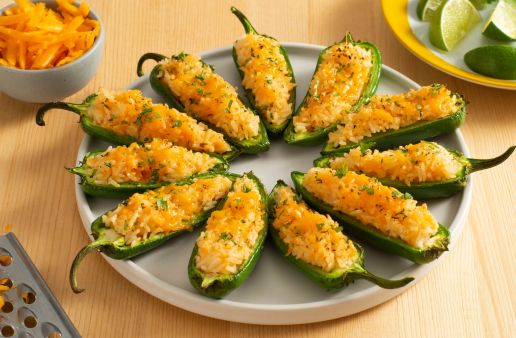 Jalapeño Rice Poppers with cheese
