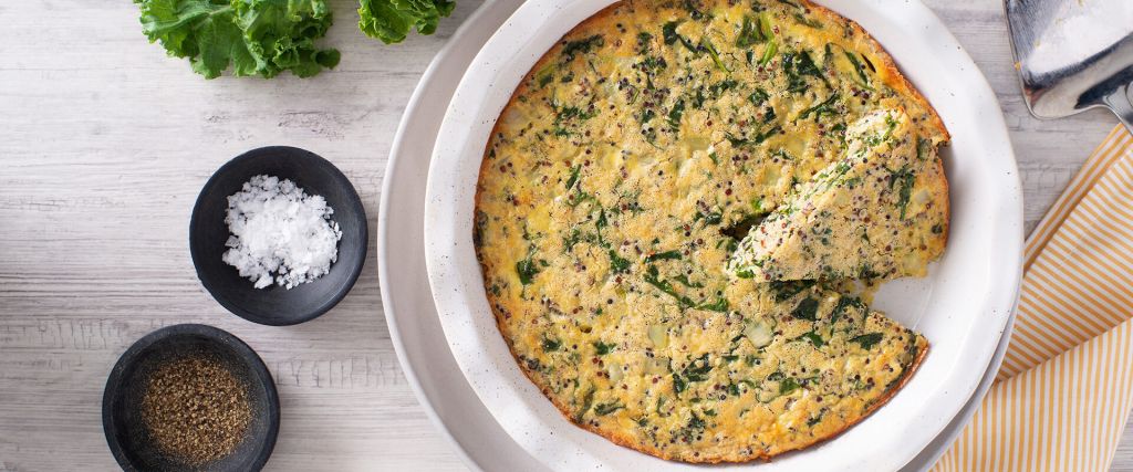 Crustless Quinoa and Kale Quiche