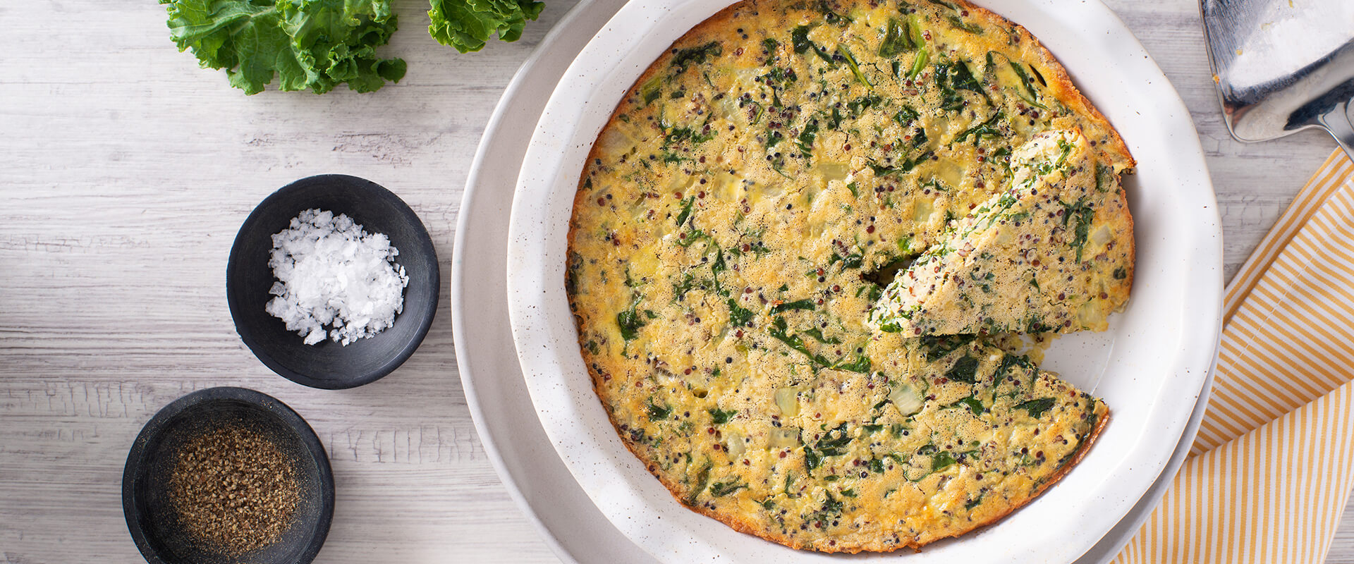 Crustless Quinoa and Kale Quiche