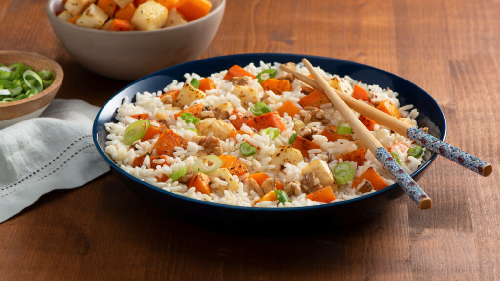 Roasted Vegetable Stir Fry with Jasmine Rice