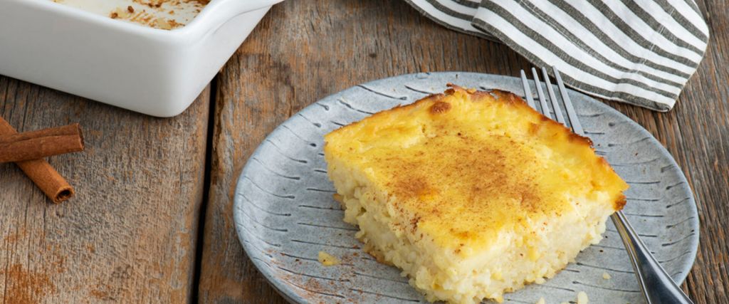 Old Fashioned Baked Rice Pudding with White Rice