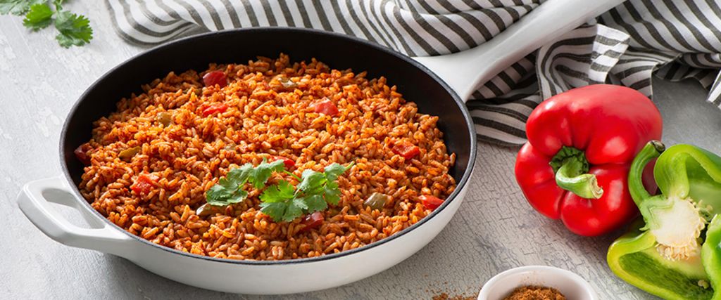 Spanish Rice with Taco Seasoning and Bell Peppers