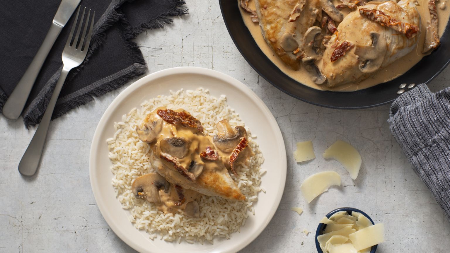 Creamy Parmesan Chicken and Rice