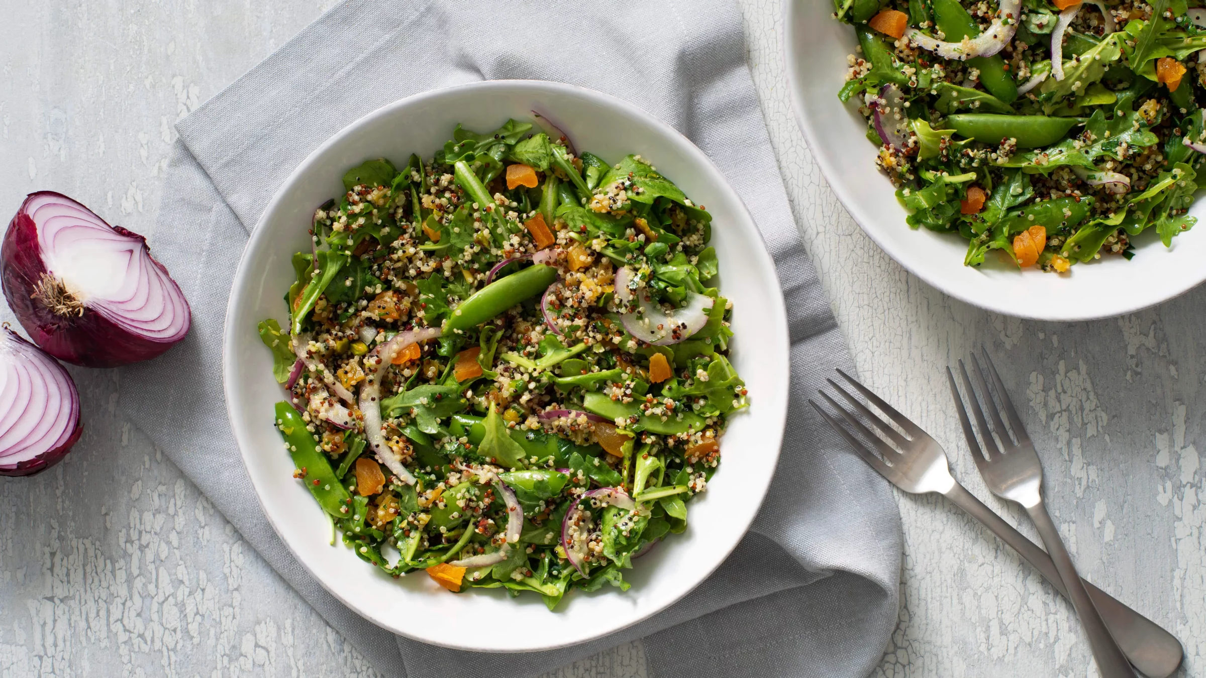 Simple Quinoa Salad with Apricots and Snap Peas | Success® Rice