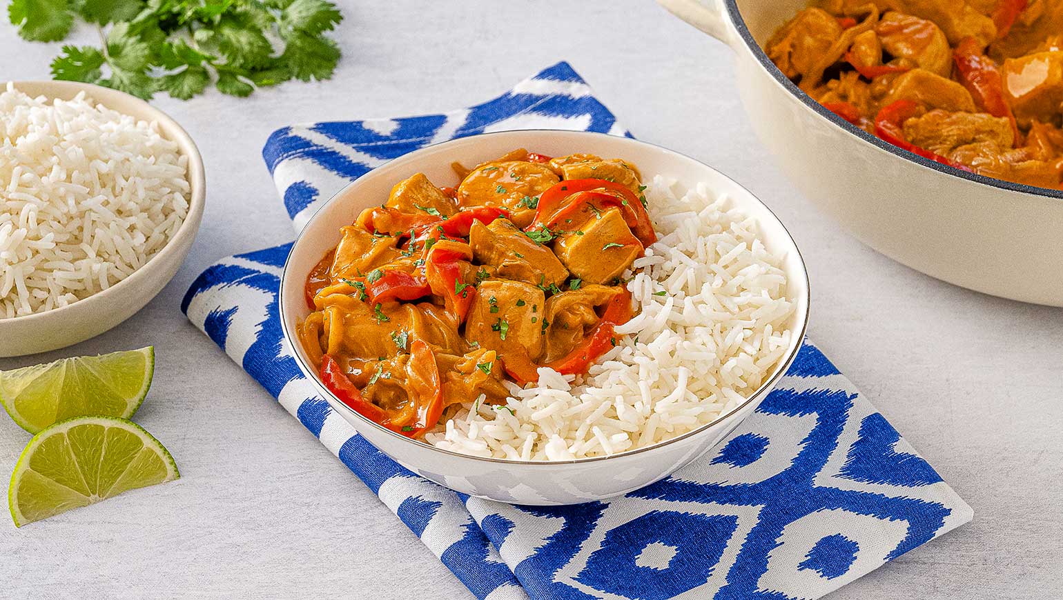 Coconut Chicken Rice Bowl | Chicken Curry with Basmati Rice