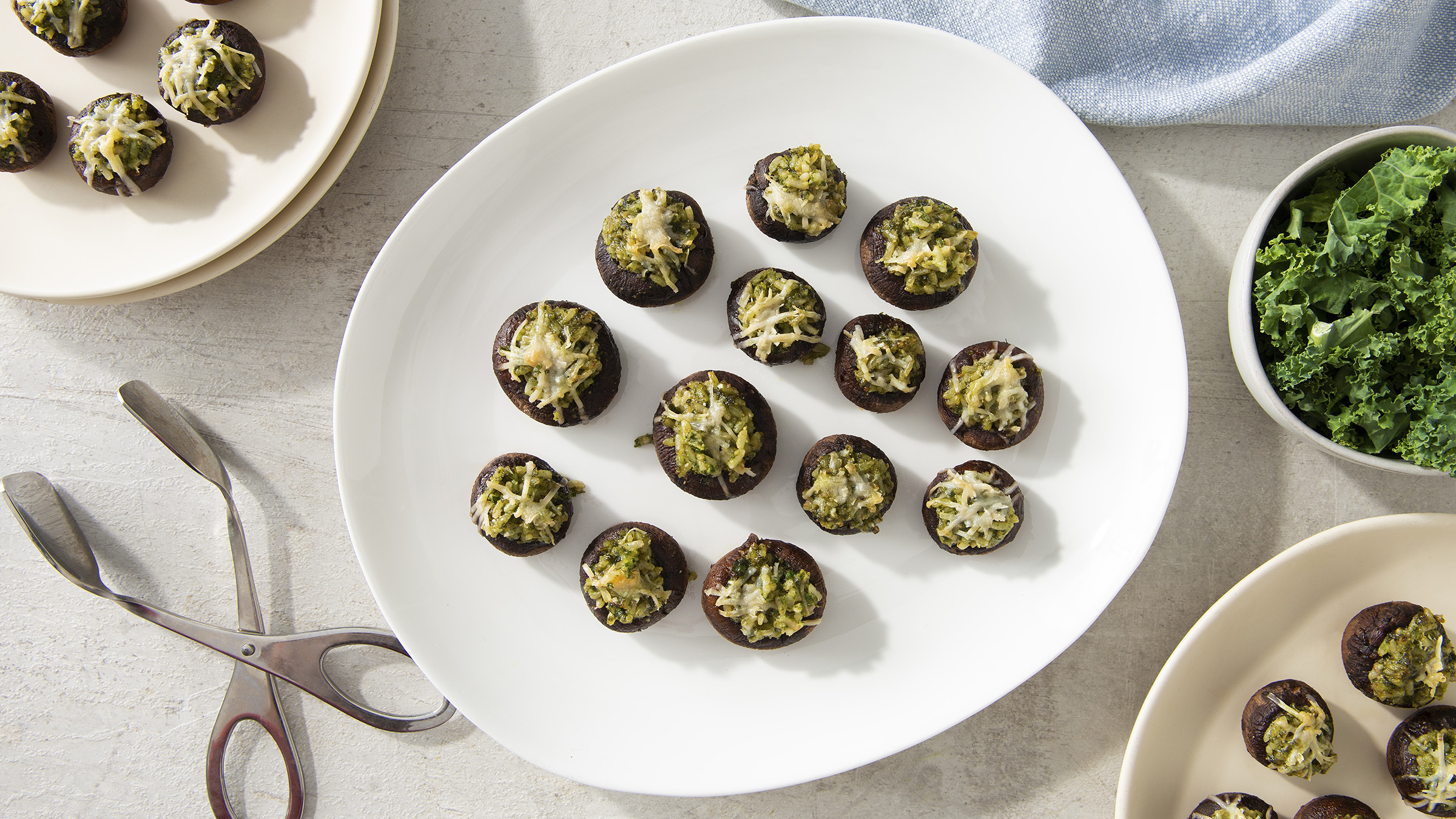 Stuffed Mushrooms Recipe with Kale and Pesto | Success® Rice