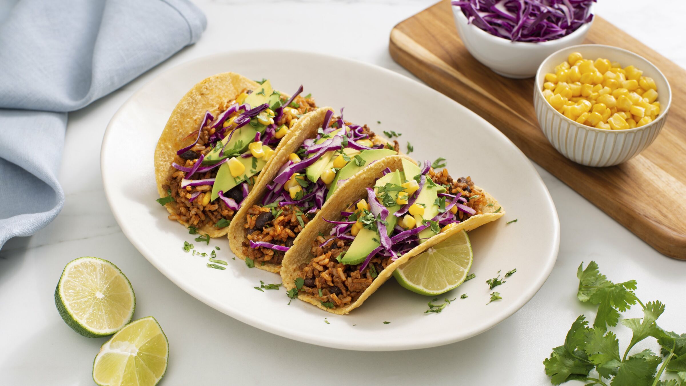 Flexitarian Tacos With Avocado And