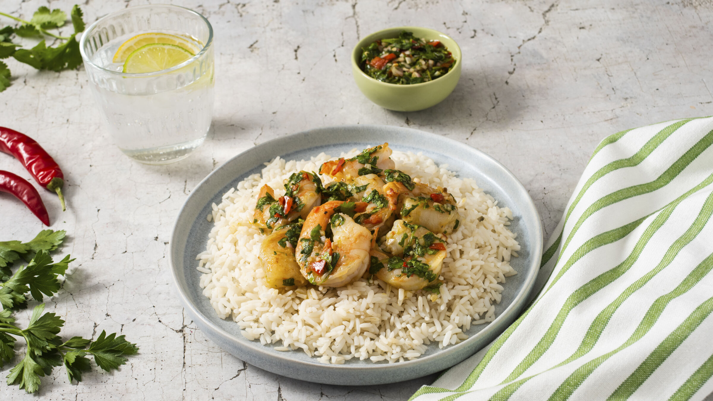 Chimichurri Shrimp Bowl with Rice | Success® Rice