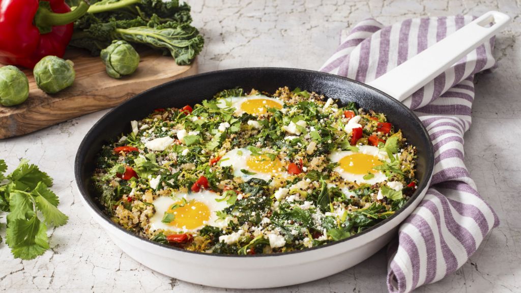 green-shakshuka-with-kale-brussels-sprouts-feta-cheese-and-quinoa