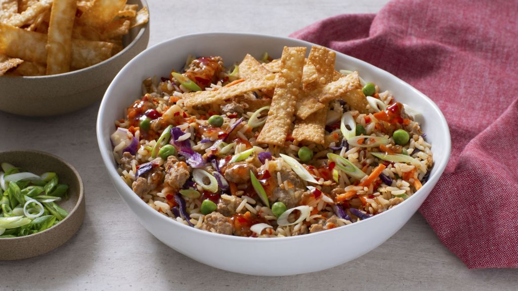 eggroll-in-a-bowl-with-wonton-strips-shredded-cabbage-chili-sauce-sesame-oil-and-ground-pork