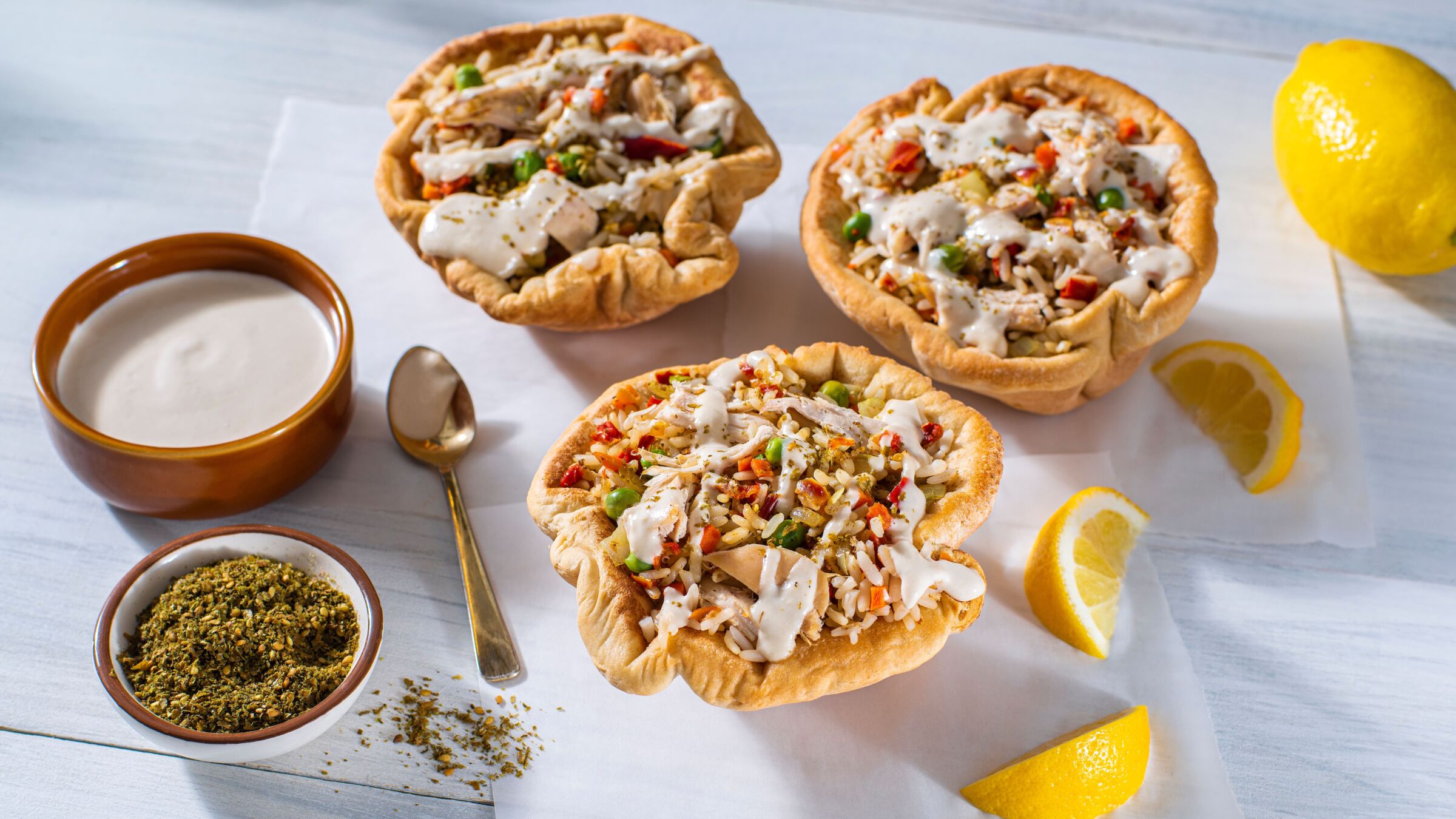 Mediterranean Chicken and Rice Pita Bowl Success® Rice