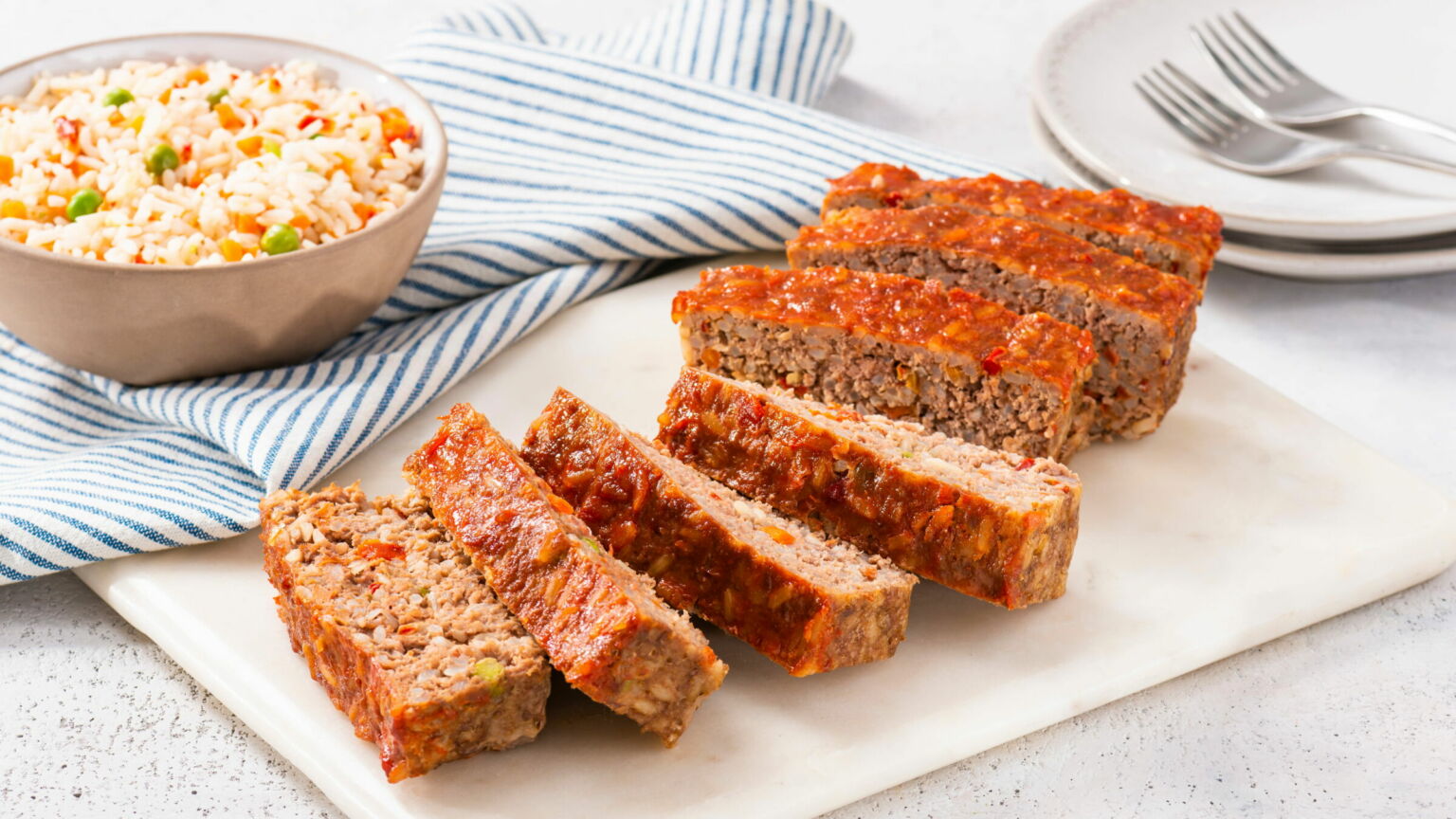 Meatloaf with Rice and Veggies Recipe