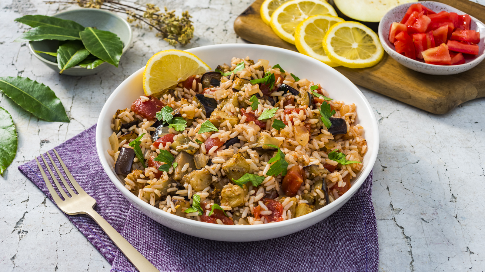 One-Pot Greek Eggplant Rice Bowl Recipe | Success® Rice