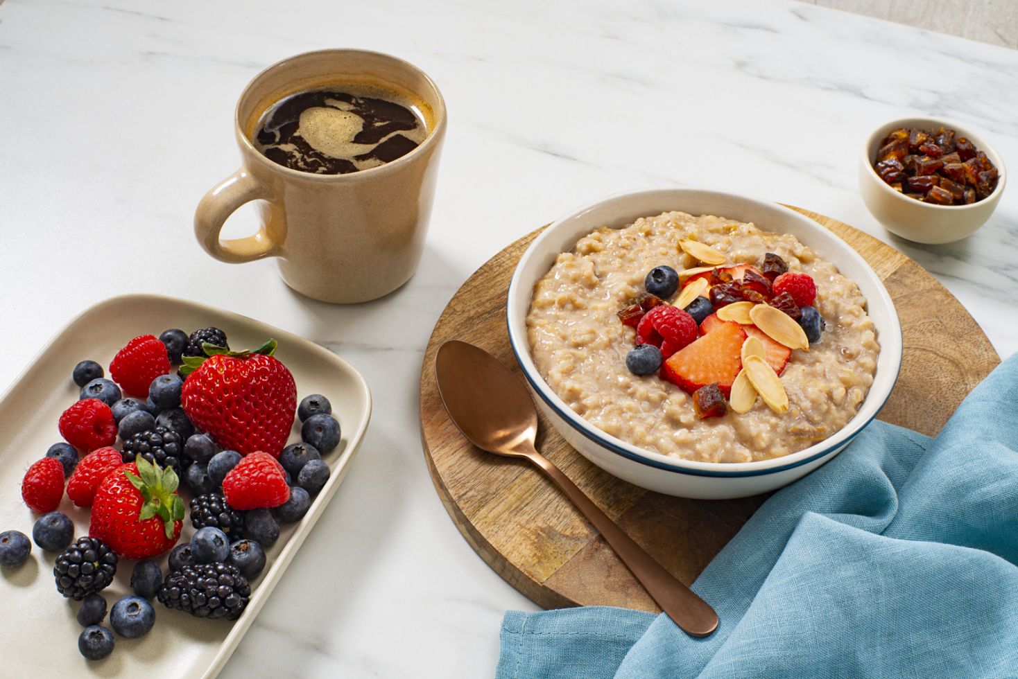 Almond and Date Brown Rice Breakfast Porridge
