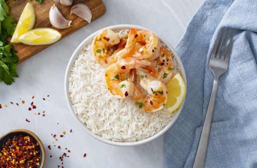 garlic-butter-shrimp-scampi-served-over-basmati-rice
