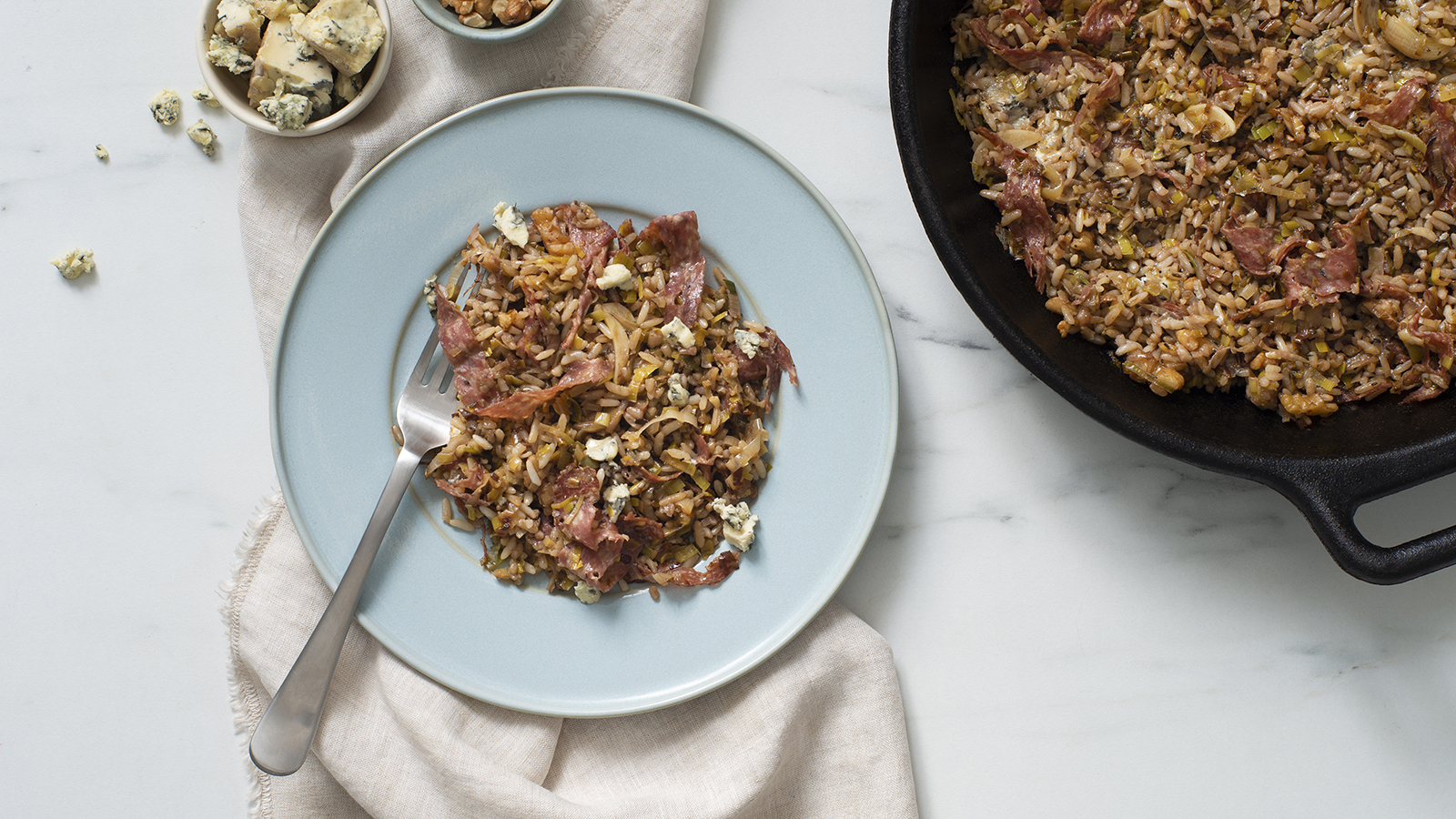Soppressata Substitute, Leek, & Blue Cheese Success® Rice