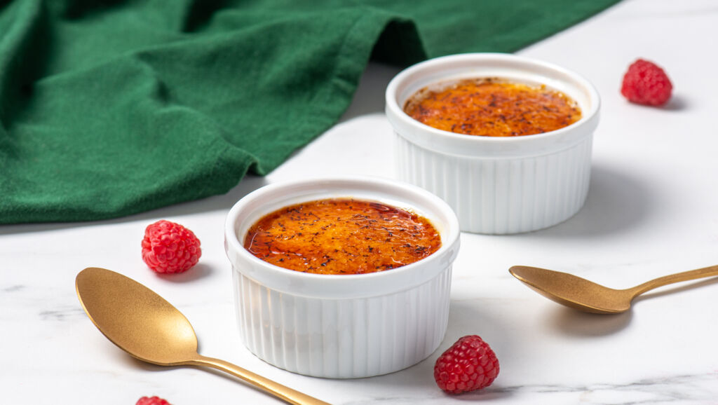 Raspberry Rice Pudding Brule