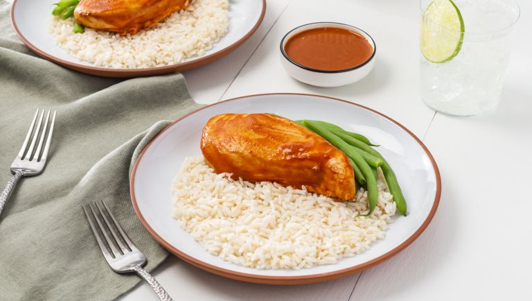 Sweet and Spicy Picante Chicken with Rice
