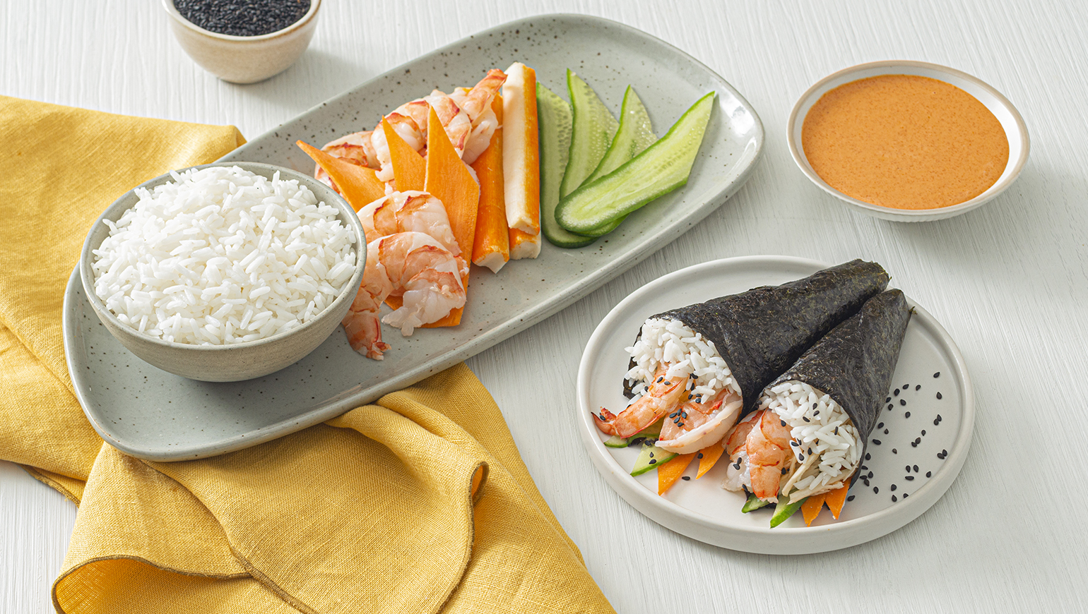 sushi wrap with jasmine rice