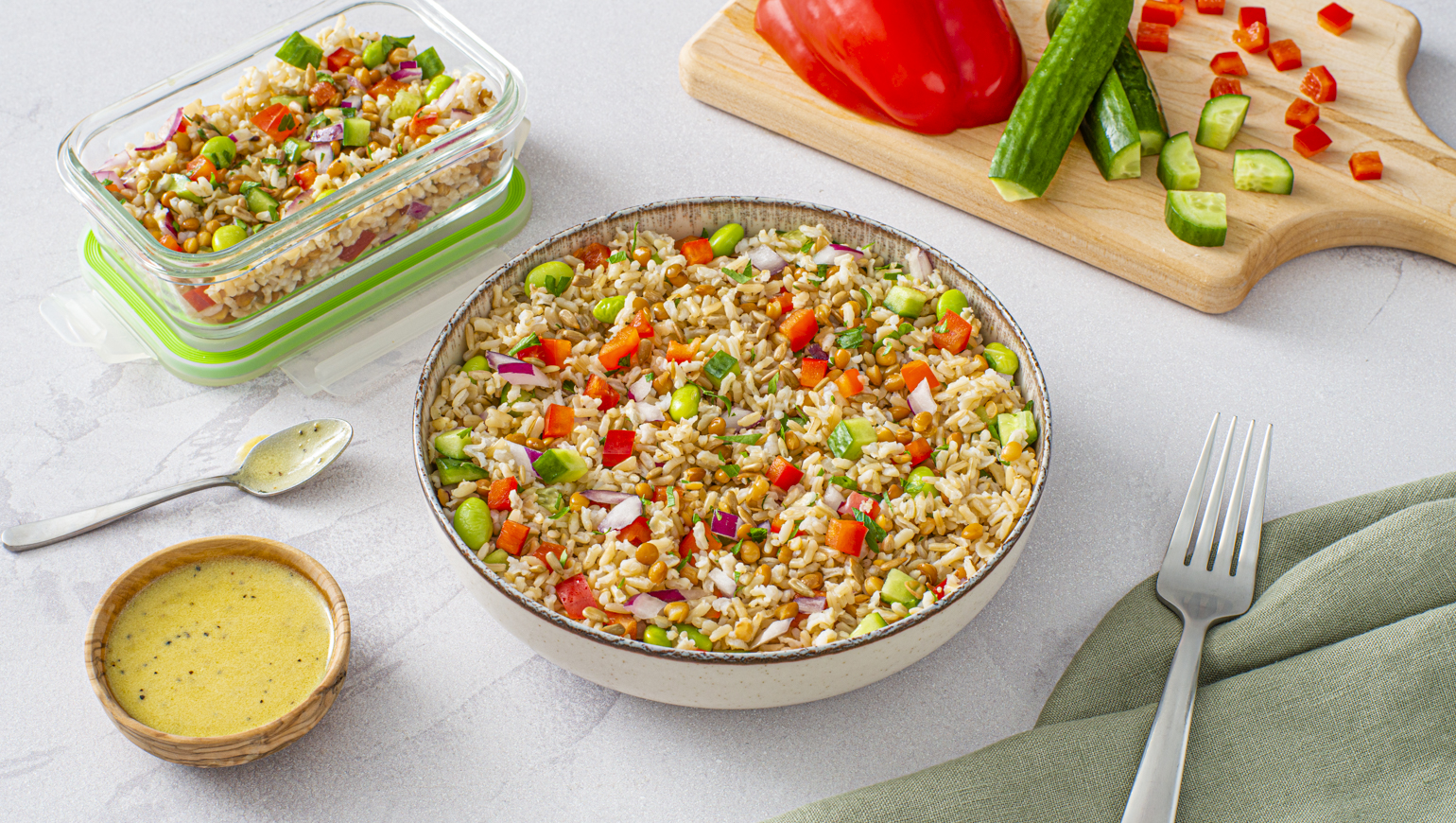 Edamame Brown Rice And Lentil Salad Success® Rice 8775