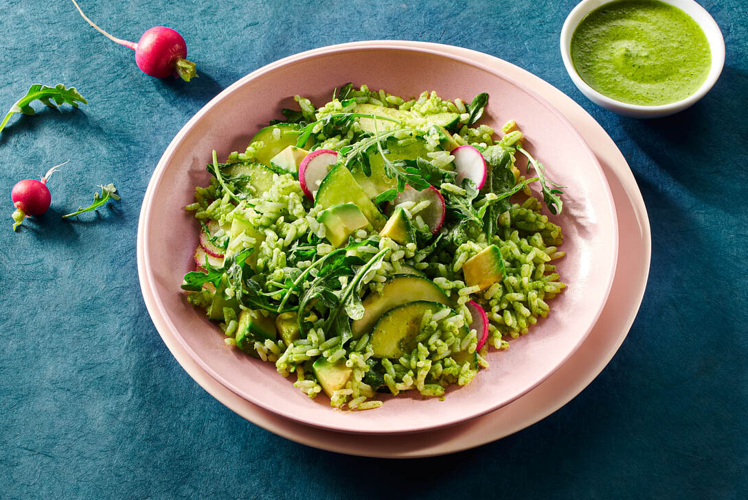Spicy Rice Salad with Cilantro Dressing