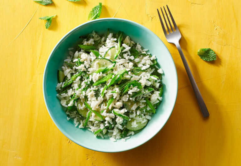 Spring Rice Salad with Herbed Buttermilk Dressing