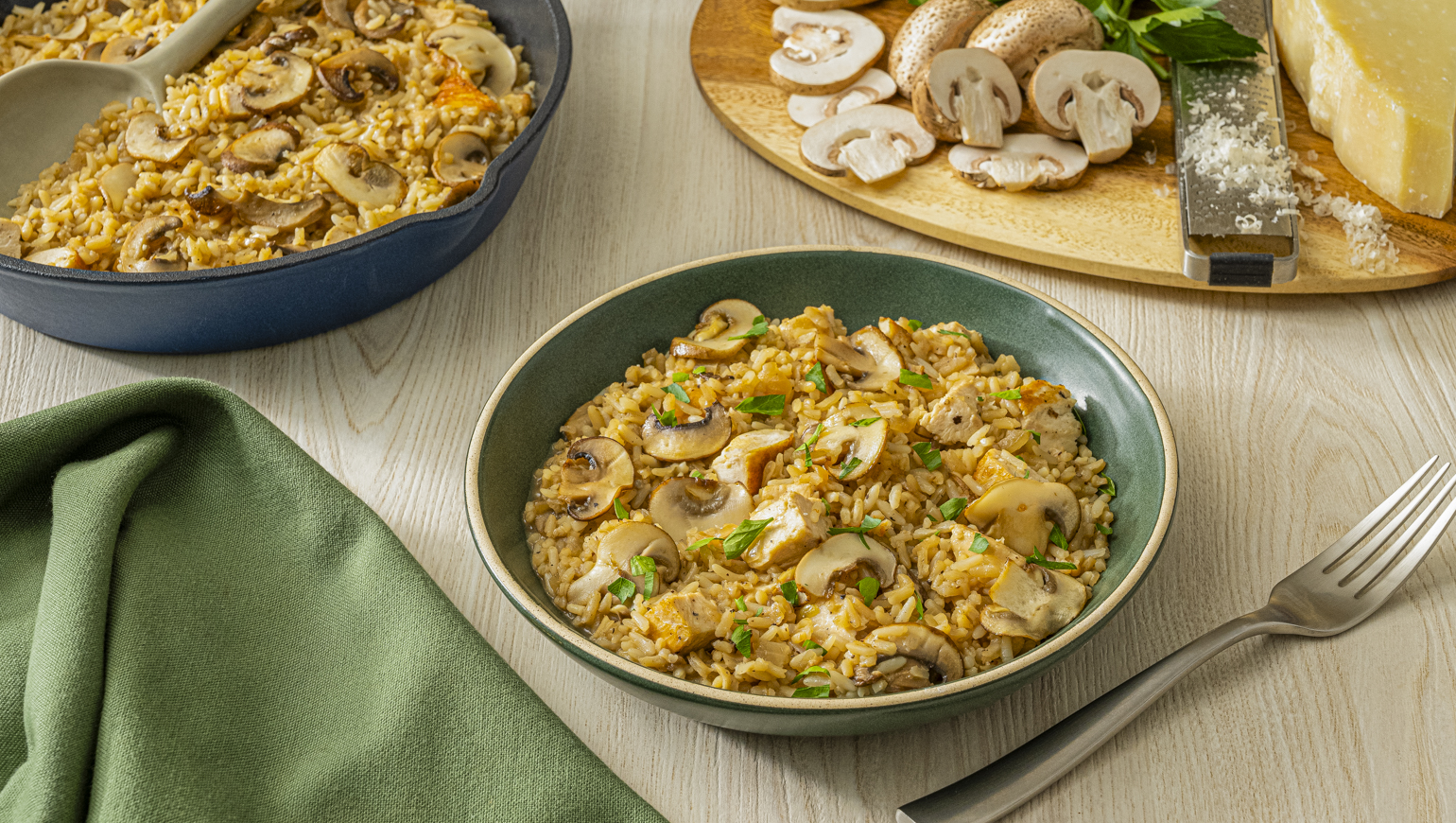 Chicken and Mushroom Risotto with Basmati Rice Success®