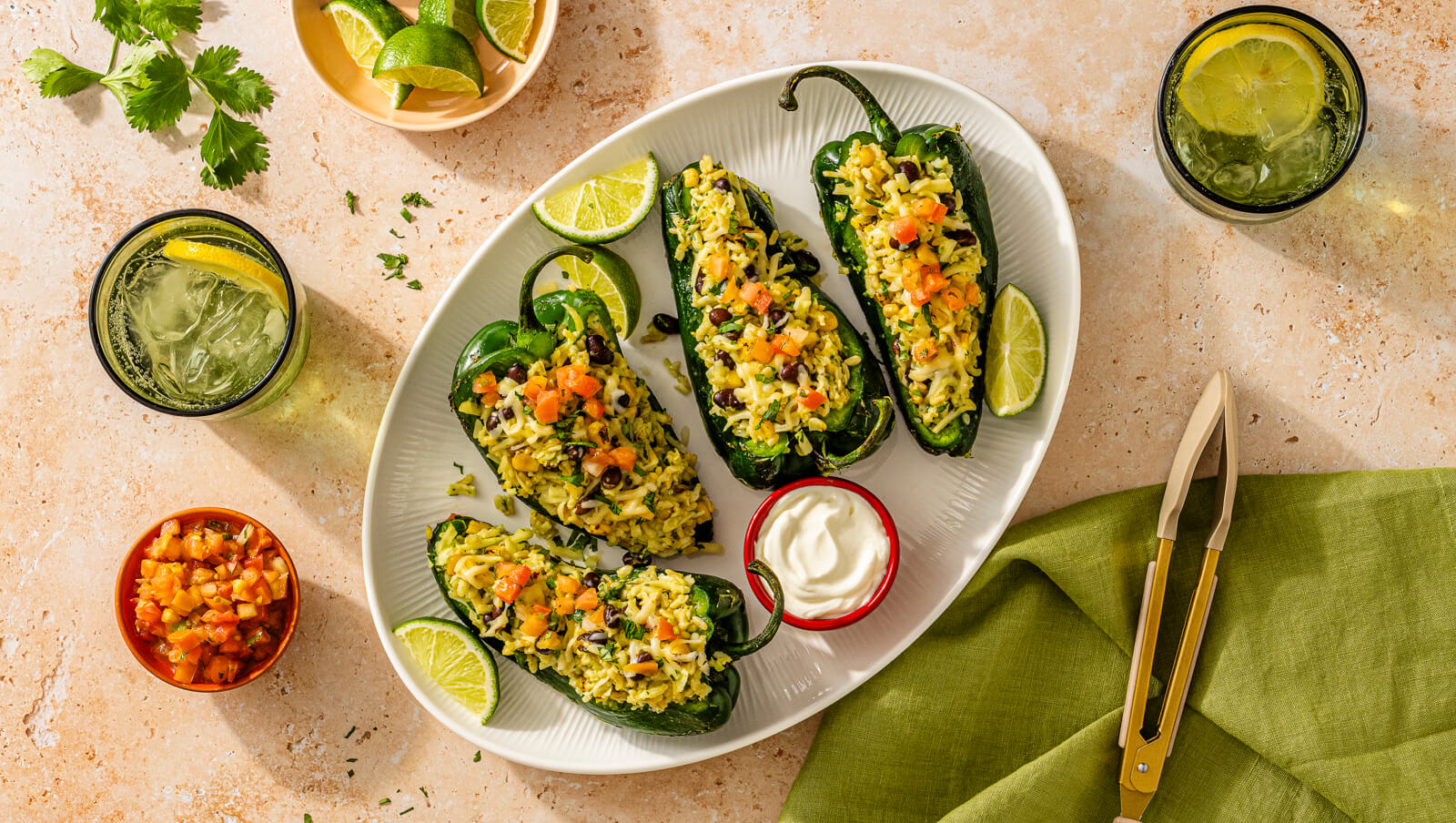 Stuffed Poblano Peppers