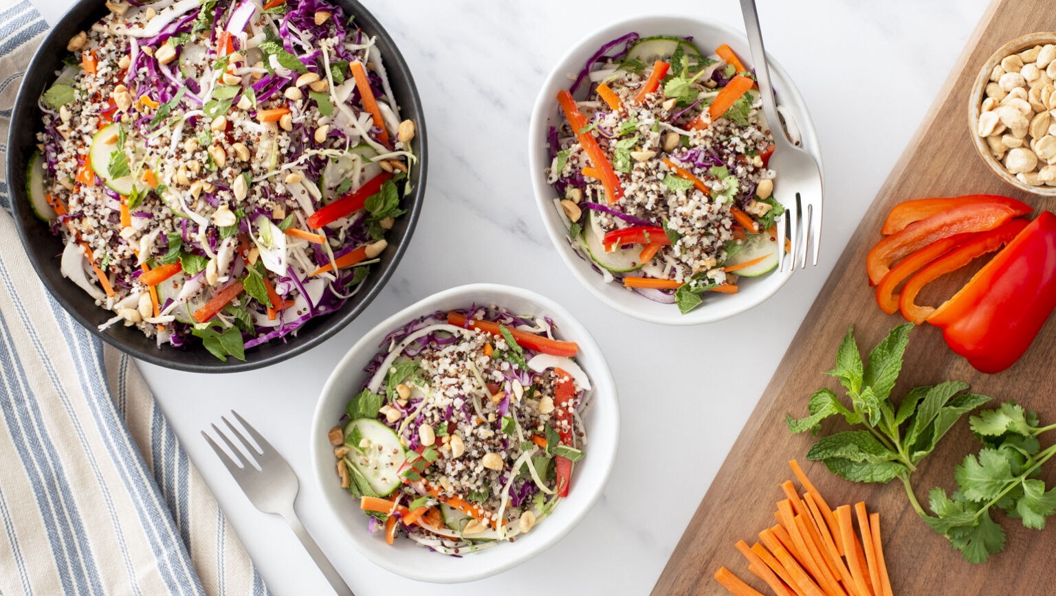 Crunchy Thai Peanut & Quinoa Salad