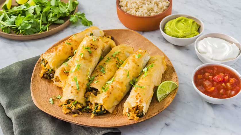 baked vegetarian taquitos