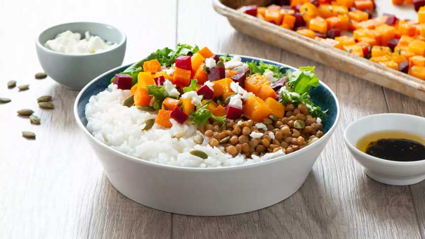 Autumn Vegetable and Rice Power Bowl