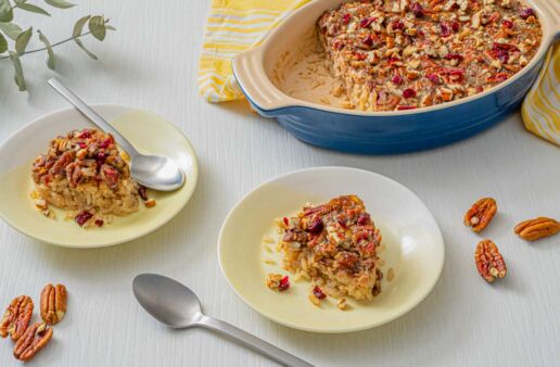 baked pecan rice pudding