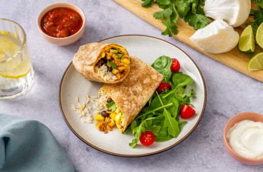 vegan chicken burrito