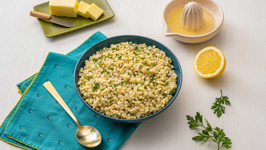 lemon butter pearl couscous