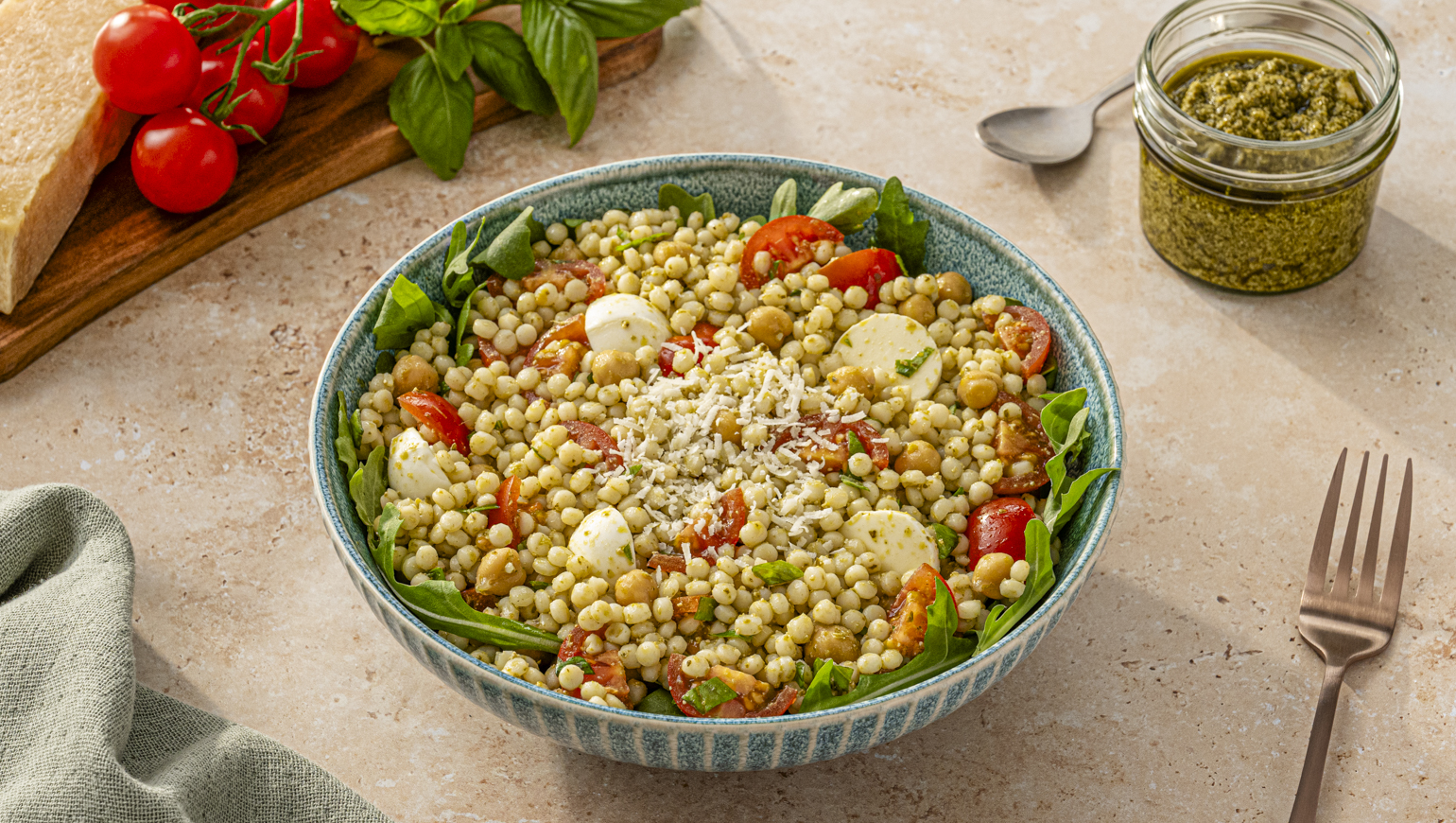 Pesto Pearl Couscous Salad
