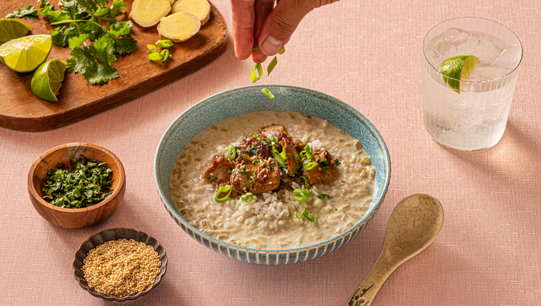 Creamy Brothy Chicken and Rice