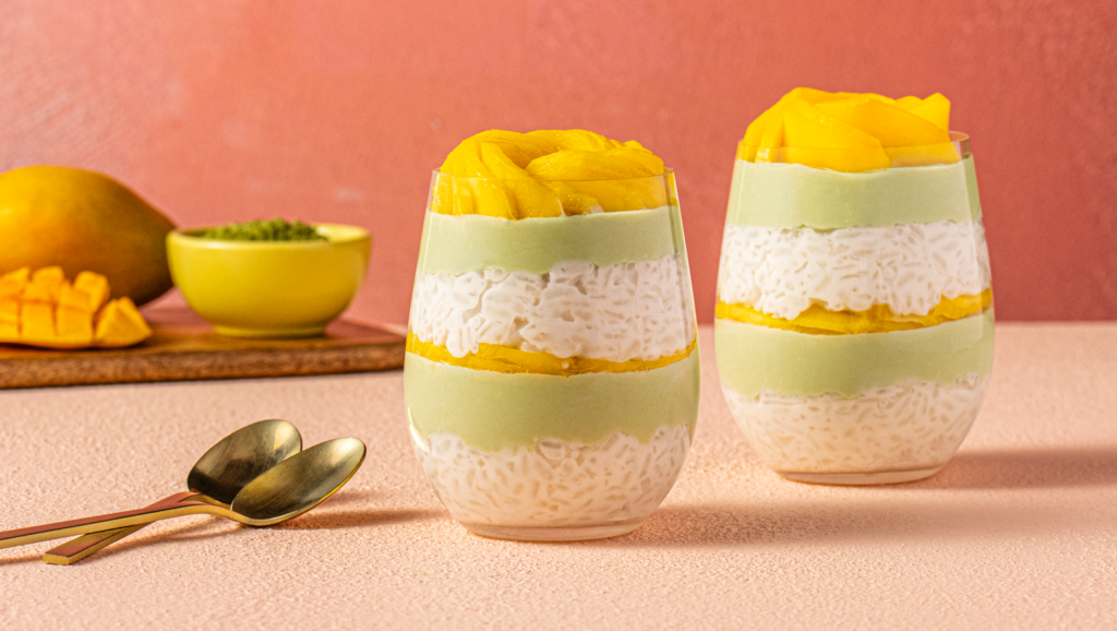 Mango Matcha Tiramisu with Sticky Rice