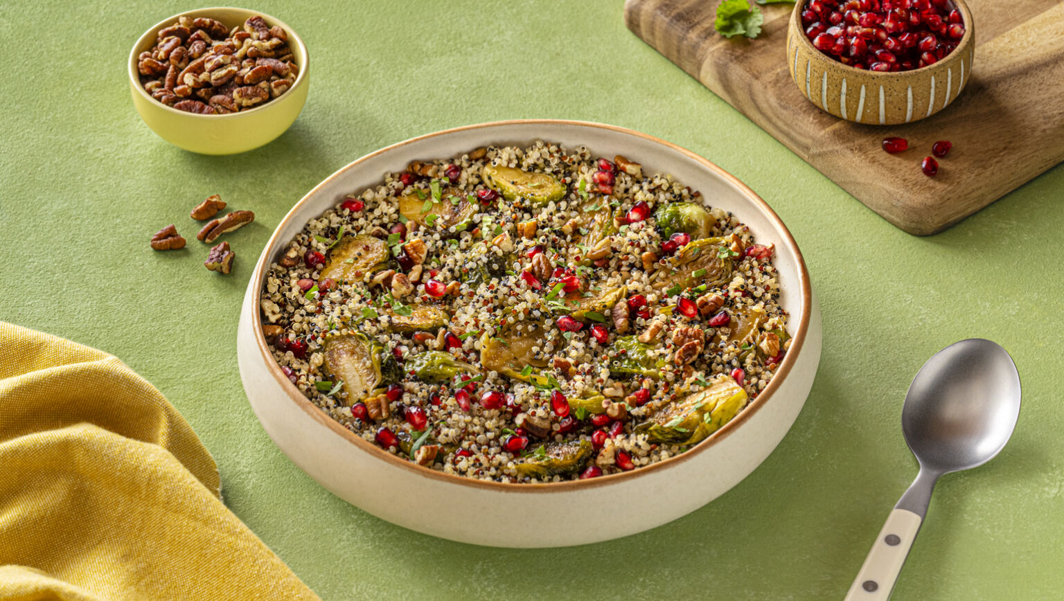 Maple Balsamic Roasted Brussels Sprouts & Quinoa